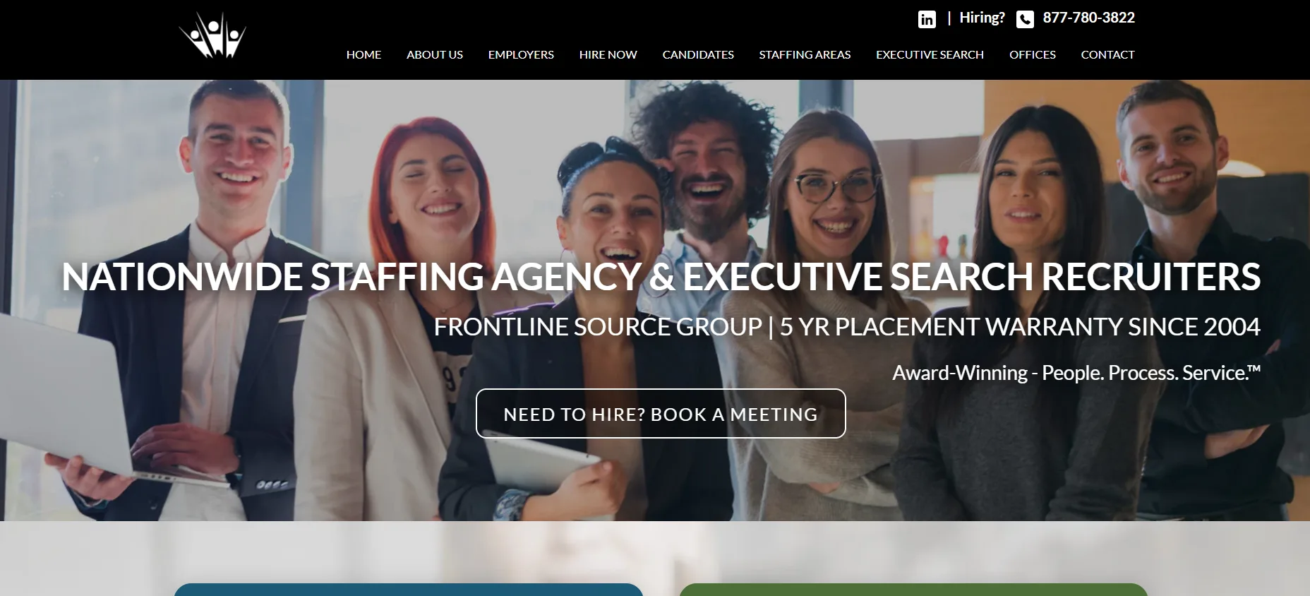 Frontline Source Group homepage — best Phoenix staffing agency for legal, HR, accounting and administrative roles in 2026
