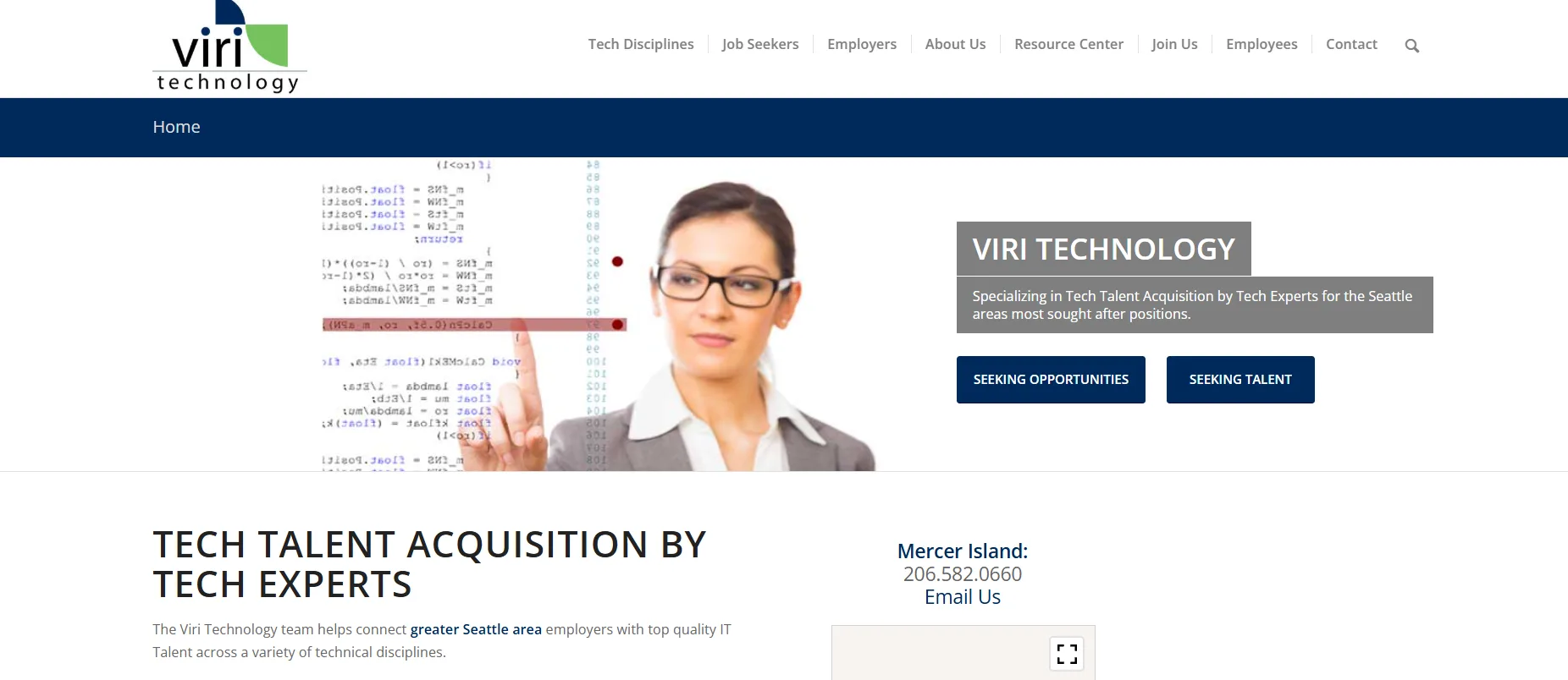 Viri Technology IT staffing in Seattle — homepage