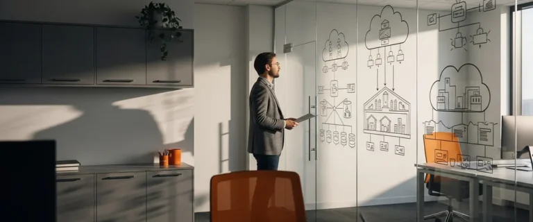 Snowflake layoffs 2026 data cloud reorganization impact featured image with senior data leader at glass wall architecture board