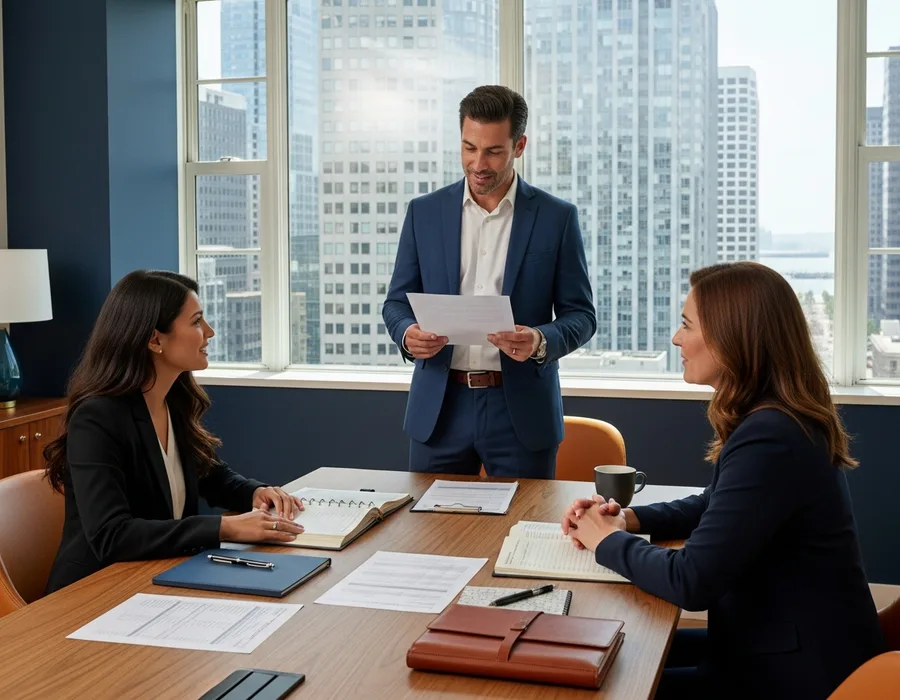 Accounting and finance professionals working in a San Francisco Financial District office, KORE1 accounting staffing