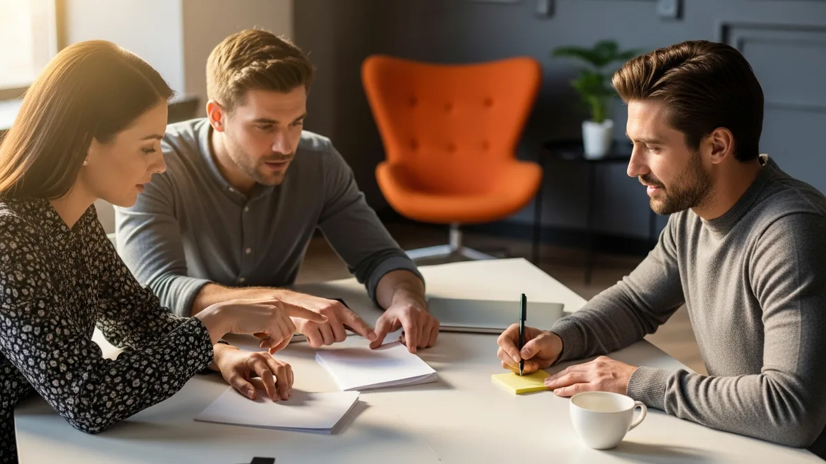 Small early-stage startup AI team of three planning their first data and engineering hires