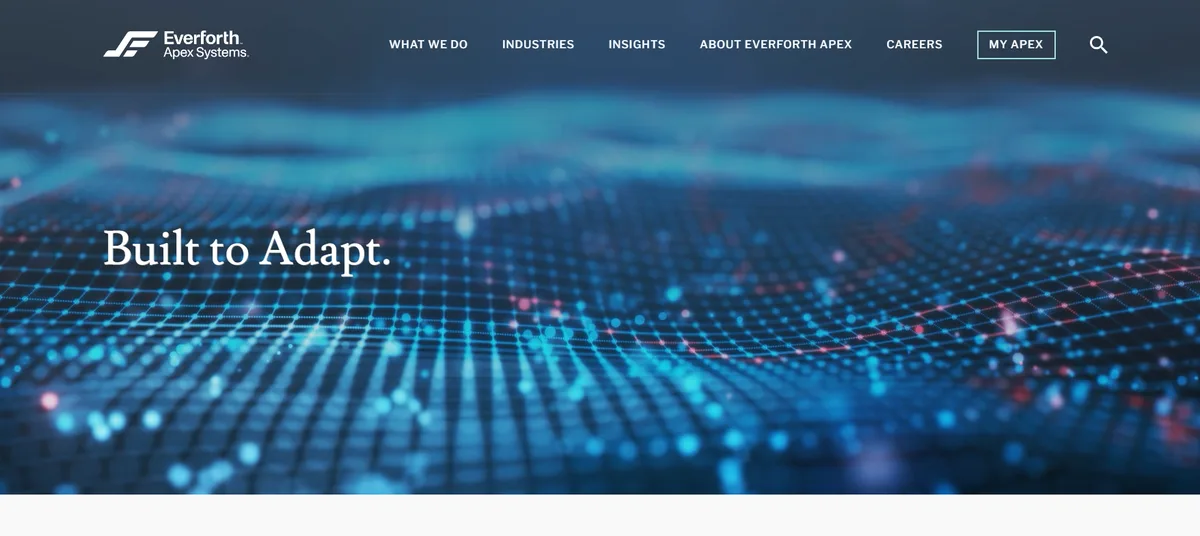 Apex Systems federal and IT staffing agency homepage