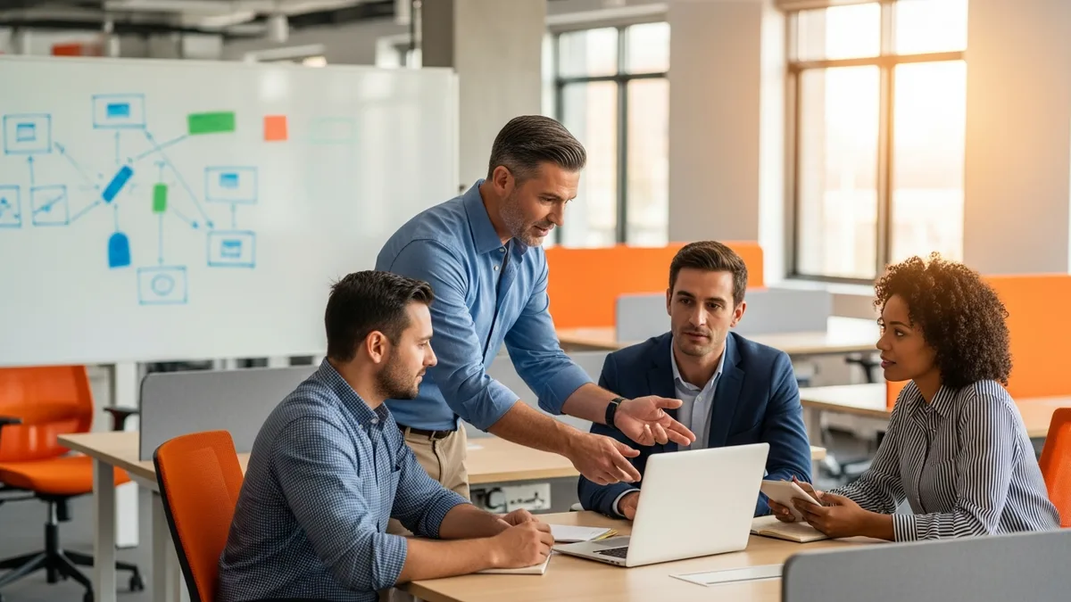 Fractional CISO leading a security governance working session with a startup team
