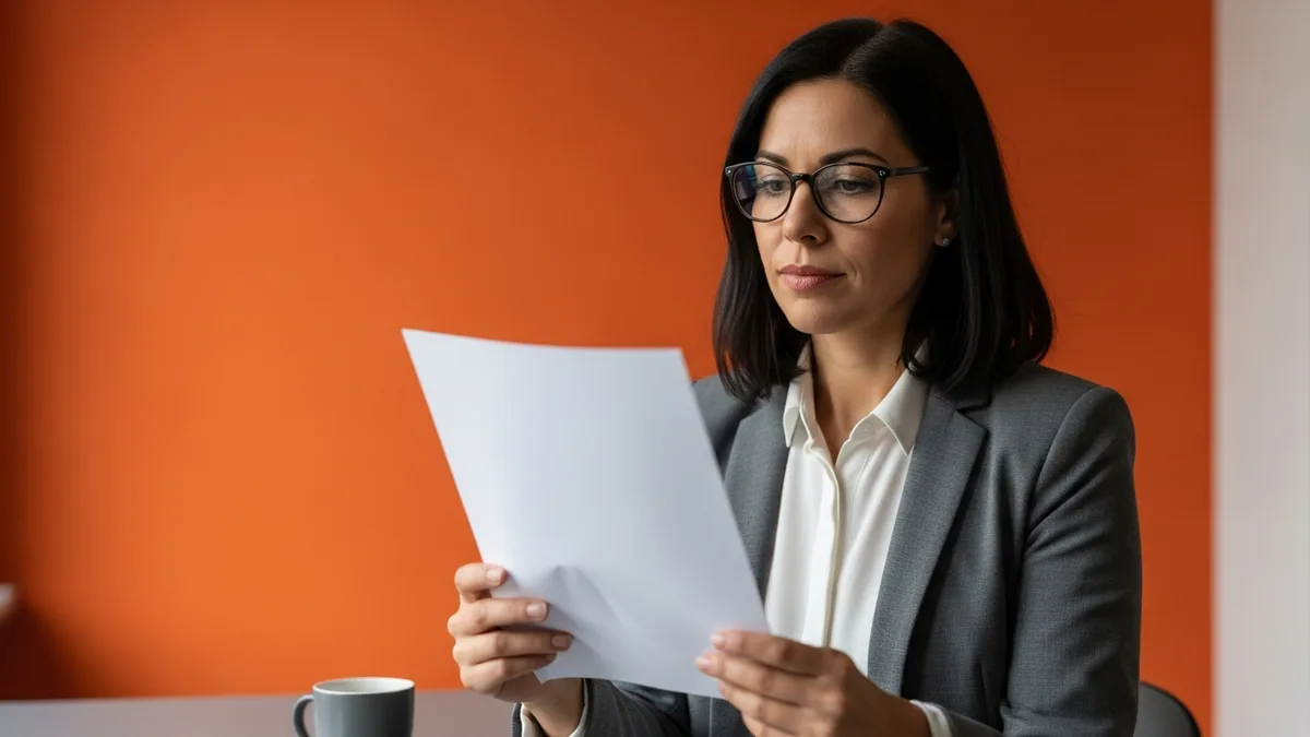 Hiring manager reviewing a printed Go developer resume during a 2026 Golang developer search