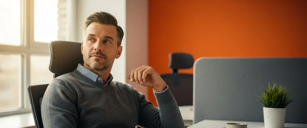 Senior Go developer weighing a role offer at a modern office desk, KORE1 guide to hiring a Golang developer in 2026