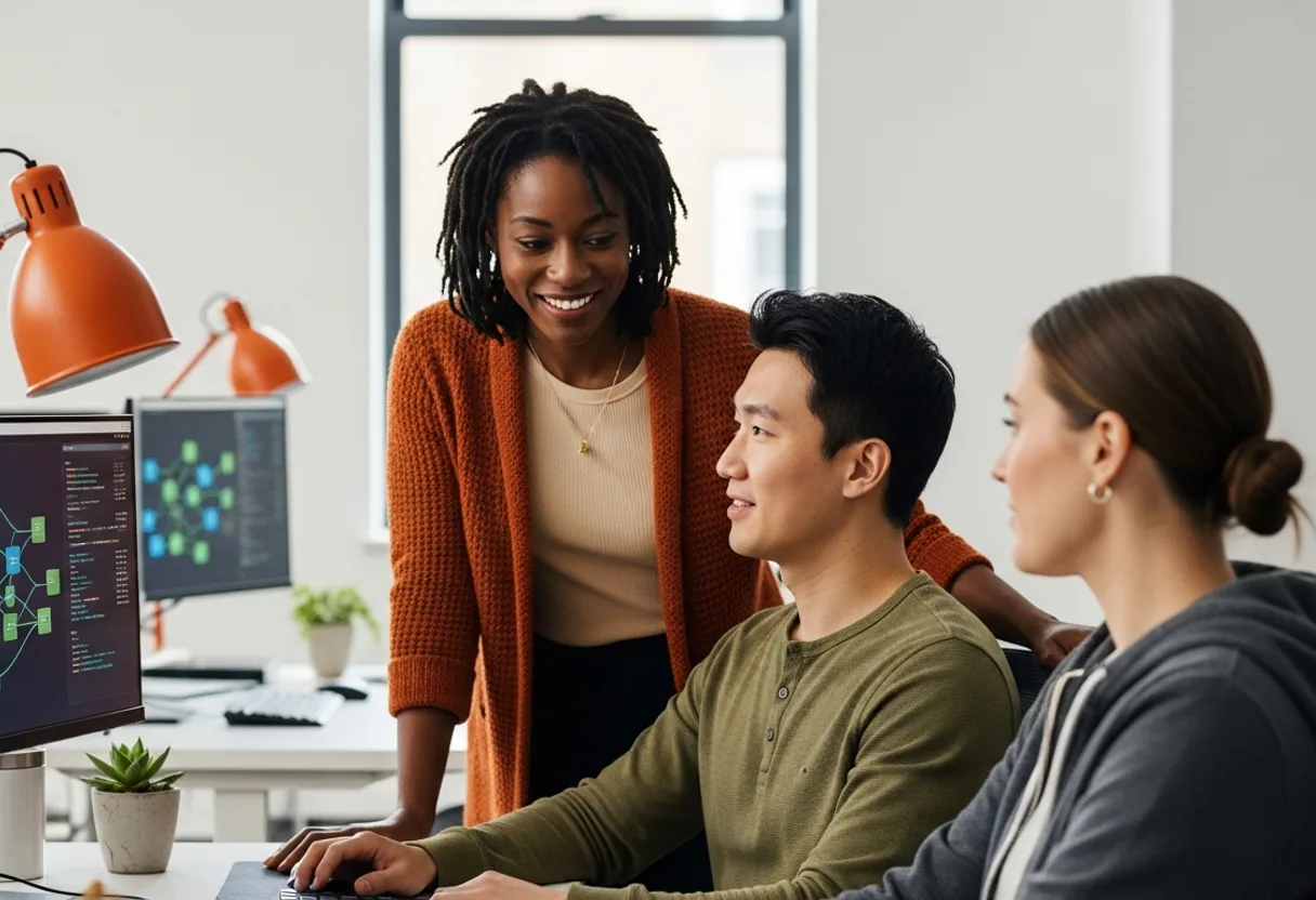 IT director working alongside infrastructure and security engineers