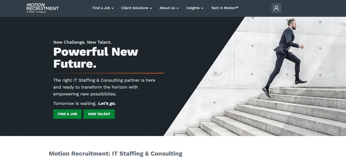 Motion Recruitment tech-only IT staffing agency 2026