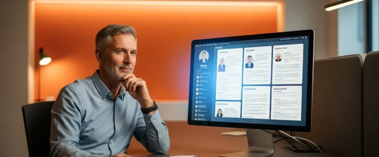 Senior software engineer reviewing candidate profiles on a monitor during the 2026 software engineer hiring glut
