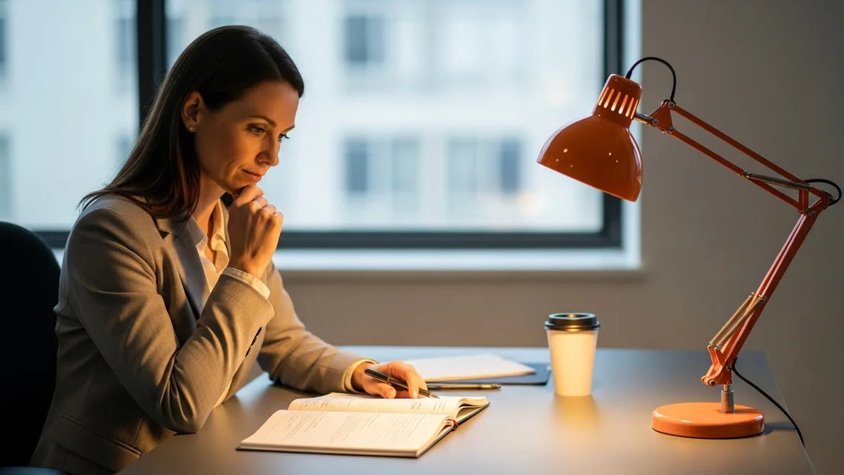 Engineering hiring manager planning the budget for a site reliability engineer hire at her desk