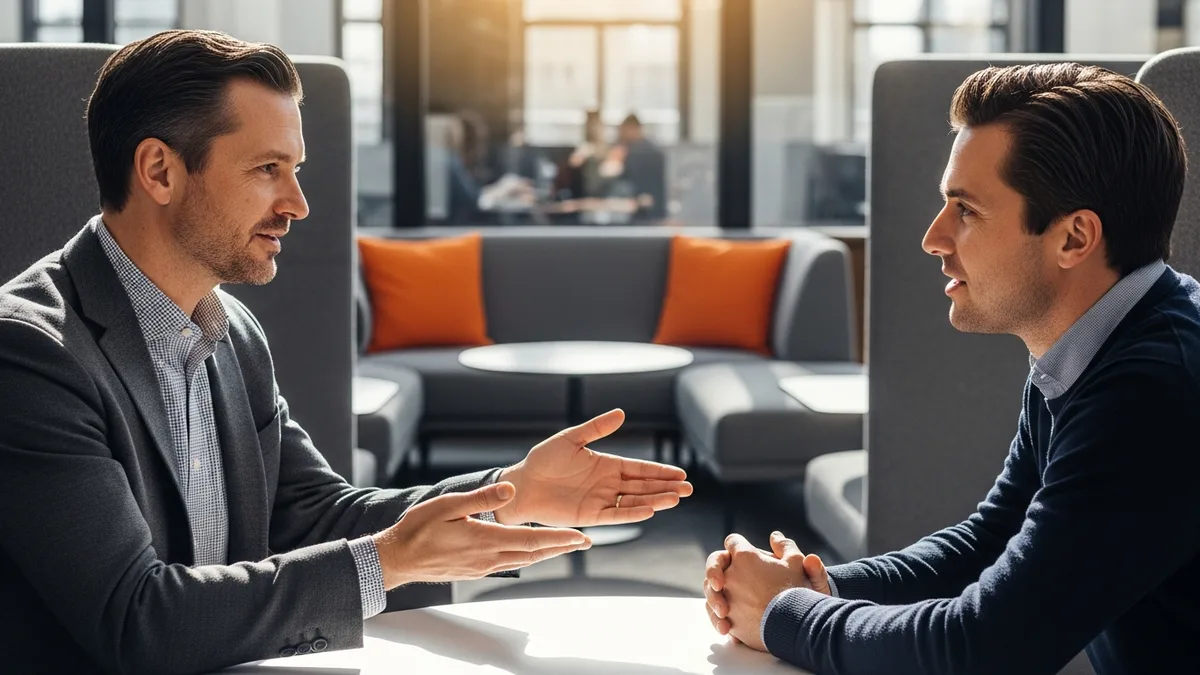 Engineering leader delegating a decision to a senior engineer in a one on one to avoid becoming the bottleneck