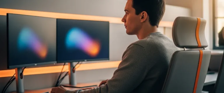 Go developer salary guide 2026 with a software engineer working at a dual-monitor workstation