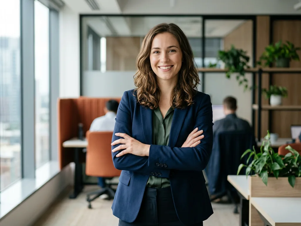 Confident growth product manager placed by KORE1 standing in a modern office