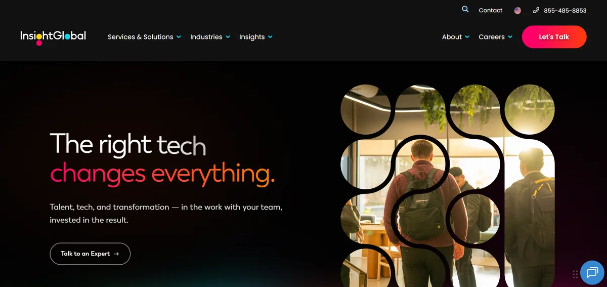 Insight Global staffing agency Seattle homepage