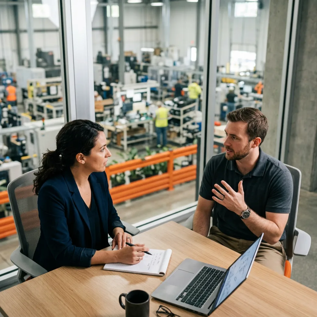 KORE1 recruiter interviewing a manufacturing engineer candidate about a production launch