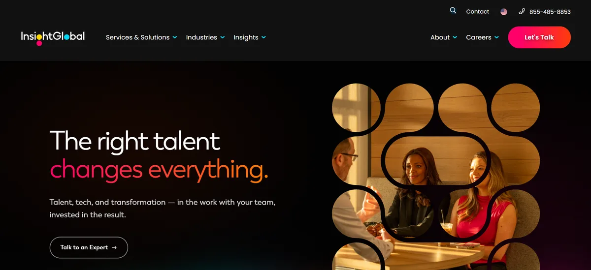 Insight Global MLOps engineer staffing homepage 2026