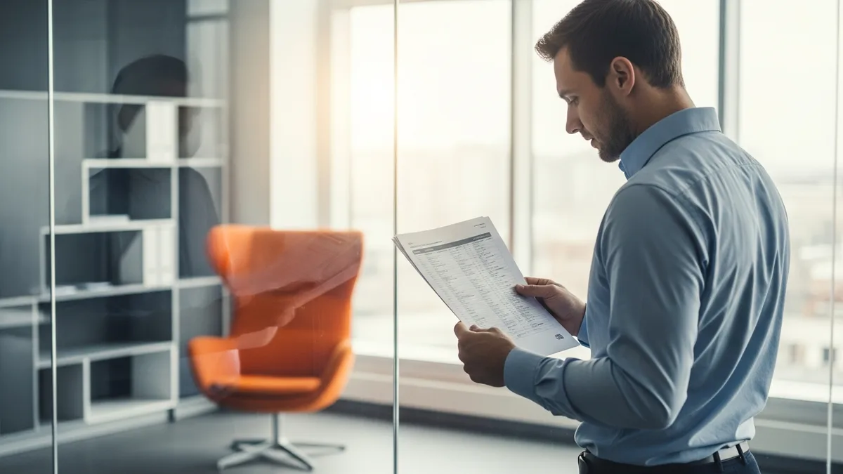 NetSuite administrator reviewing printed release testing results before a production upgrade