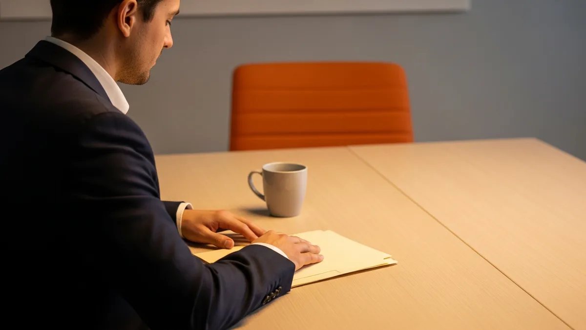 NetSuite administrator reviewing month-end close documents at a conference table