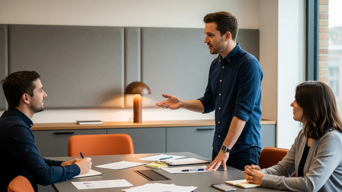 A NetSuite implementation consultant leading a project planning session with the client team