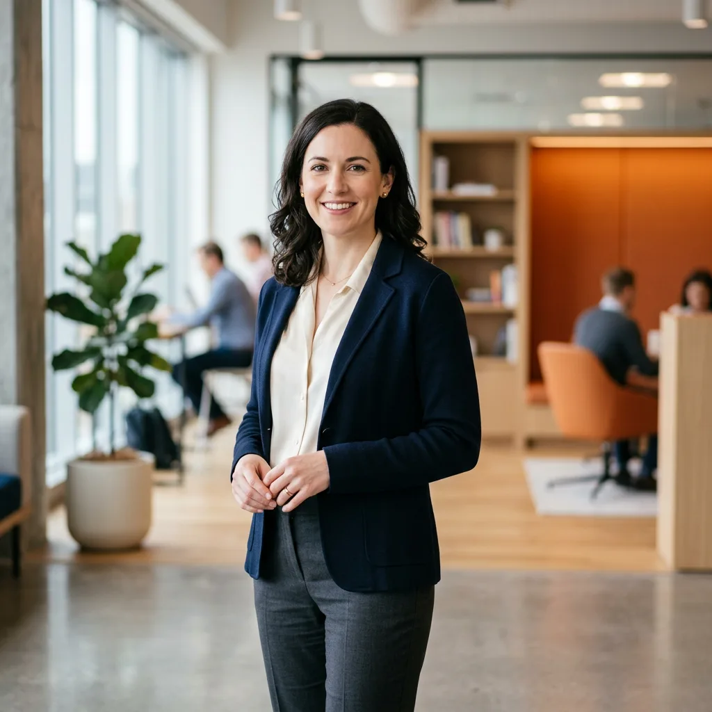 Confident principal product manager placed by KORE1 standing in a modern office