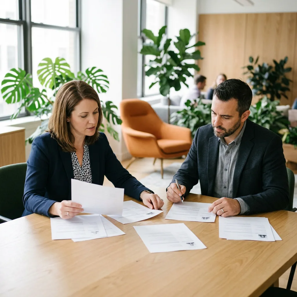 KORE1 recruiters evaluating a principal product manager candidate's background together