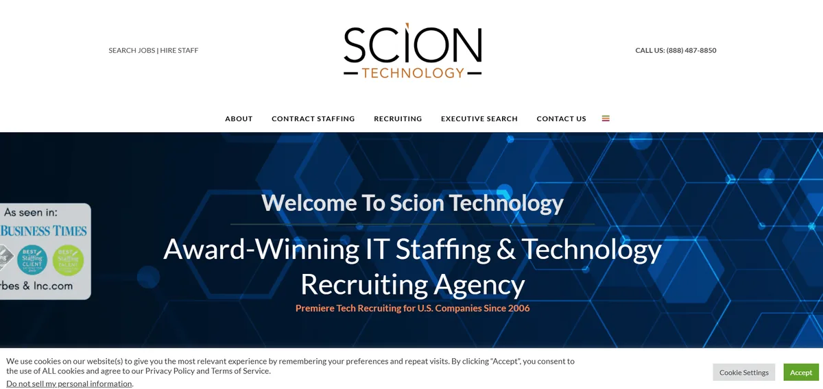 Scion Technology IT staffing Seattle homepage