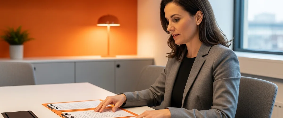 Technology hiring manager weighing IT staff augmentation, managed services, and outsourcing options over printed documents