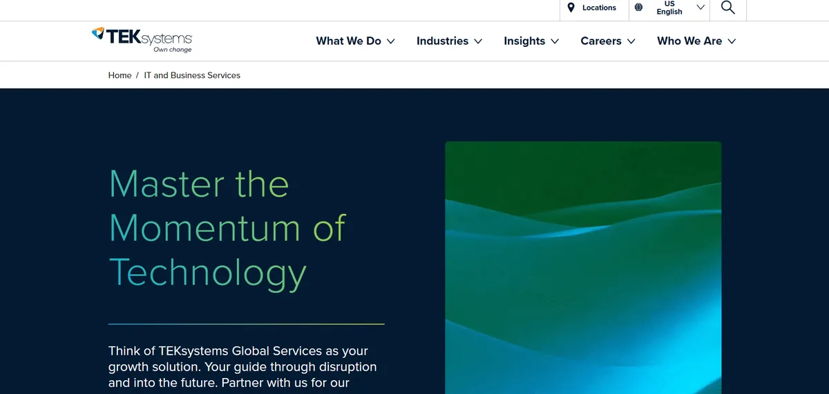 TEKsystems IT staffing Seattle homepage
