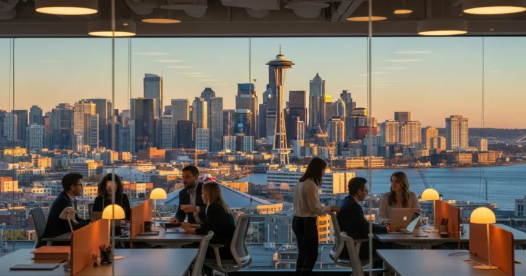 Top tech staffing agencies in Seattle Washington 2026 ranked, Seattle skyline with the Space Needle