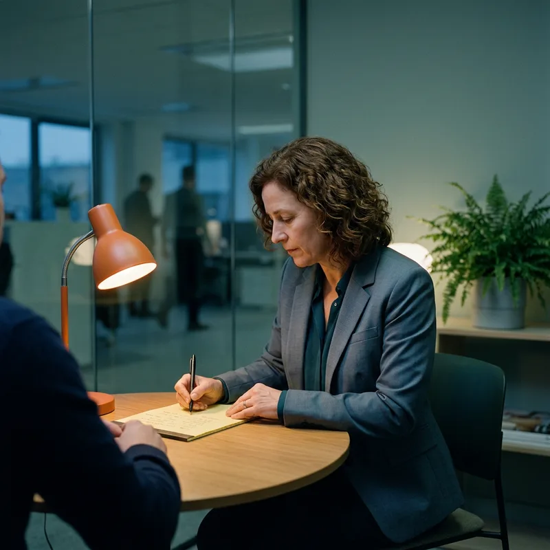 KORE1 technical recruiter taking handwritten notes during an Azure engineer screening call