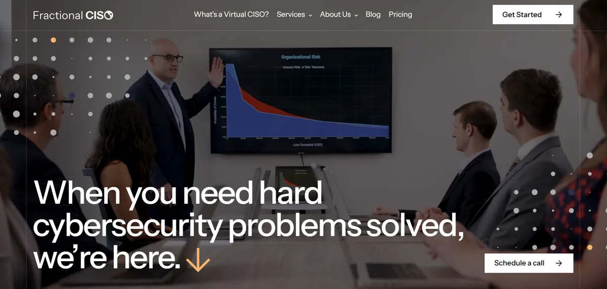 Fractional CISO virtual CISO and compliance program services - homepage