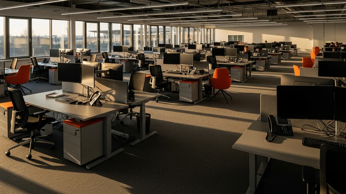 Half-empty German automotive research and development office, the administration and development roles cut in the BMW layoffs 2026 program