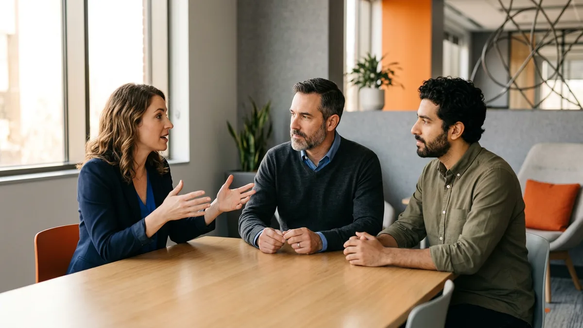 Three colleagues discussing whether leadership would support a release freeze before opening an SRE requisition
