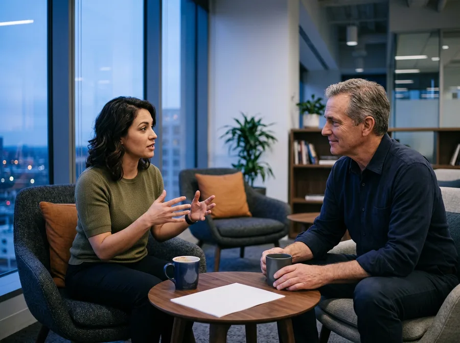 Engineering executive coaching a newly promoted engineering manager through her leadership transition