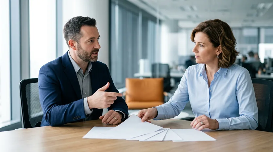 KORE1 recruiter reviewing engineering leadership candidates with a VP of engineering