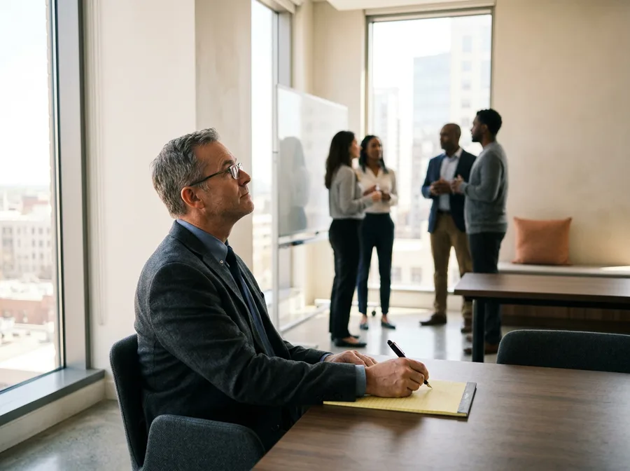 A KORE1 engineering advisor sitting in on a sprint planning session and taking notes during a two-week velocity diagnostic