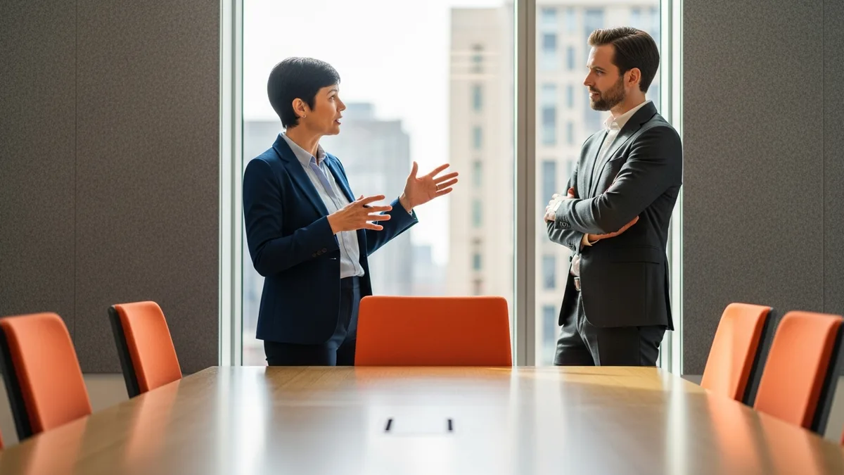Finance director and ERP staffing consultant discussing NetSuite, SAP, and Dynamics consultant hourly rate quotes