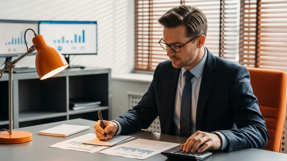 Finance director comparing ERP implementation partner and staffing agency cost estimates at a desk
