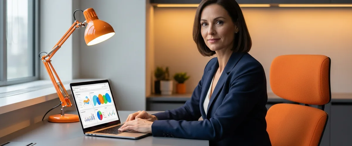 Hiring manager reviewing ERP talent shortage data and hiring dashboards on a laptop