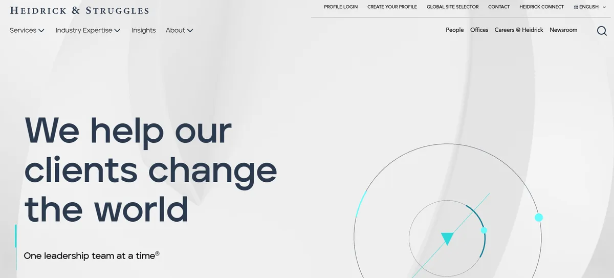 Heidrick and Struggles executive search homepage 2026