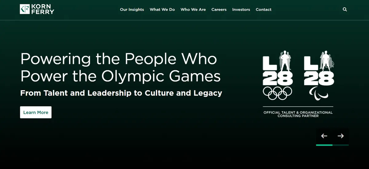 Korn Ferry global executive search homepage 2026