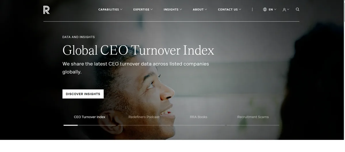 Russell Reynolds Associates executive search homepage 2026