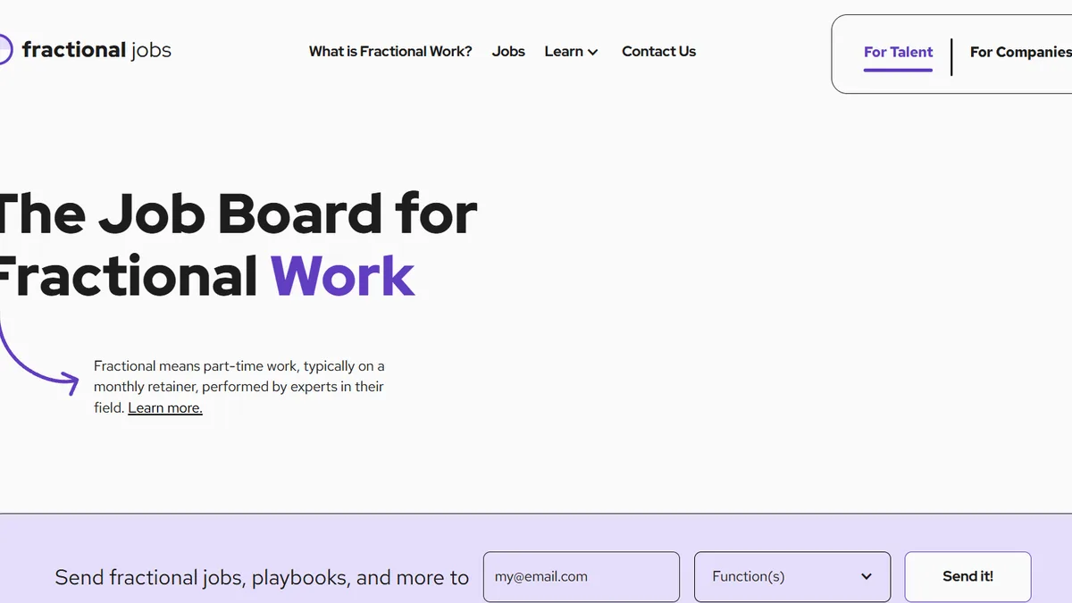 Fractional Jobs fractional executive search service
