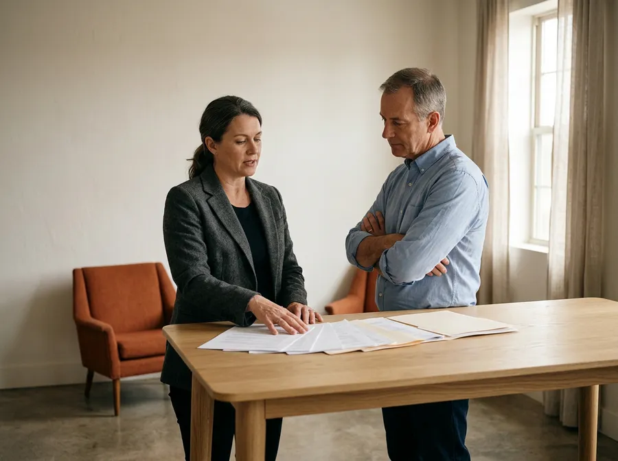 Fractional VP of Engineering reviewing a change approval register with a compliance lead at a fintech company