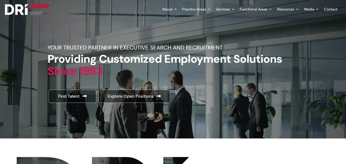 Direct Recruiters executive search firm homepage