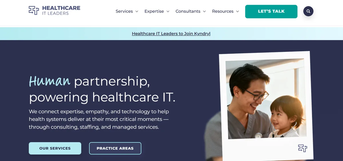 Healthcare IT Leaders consulting firm homepage