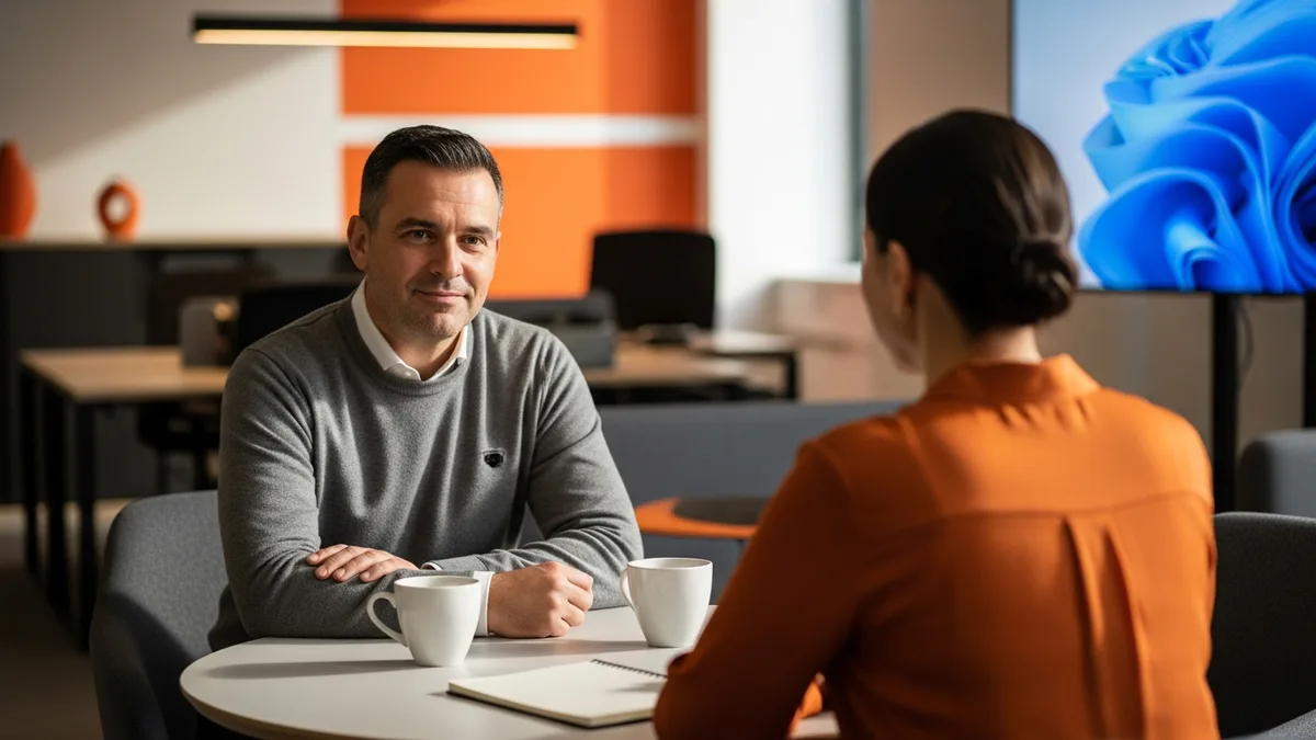 IT director and hiring manager discussing the scope of a ServiceNow administrator role during an intake conversation