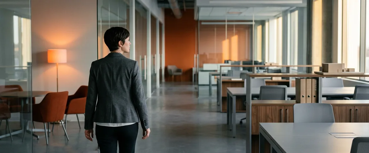 New engineering leader walking into the open-plan office of an engineering team she inherited and did not hire