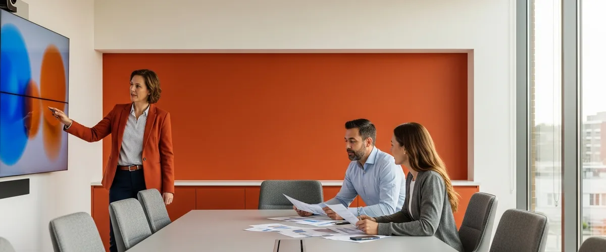Business leaders reviewing 2026 IT staff augmentation market data in a corporate boardroom