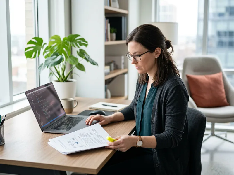 Independent NetSuite consultant cross-referencing a user login report against license seat assignments on a laptop