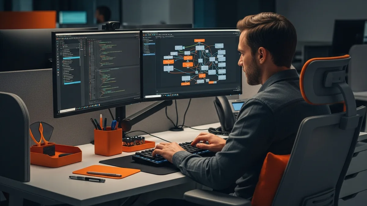 NetSuite developer writing SuiteScript code for a RESTlet integration